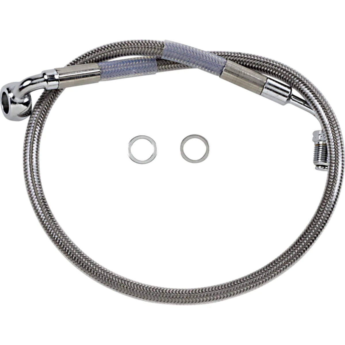 DRAG SPECIALTIES 1741-5800 Stainless Steel Brake Line Kit Brake Line - Front (Upper) - Stainless Steel