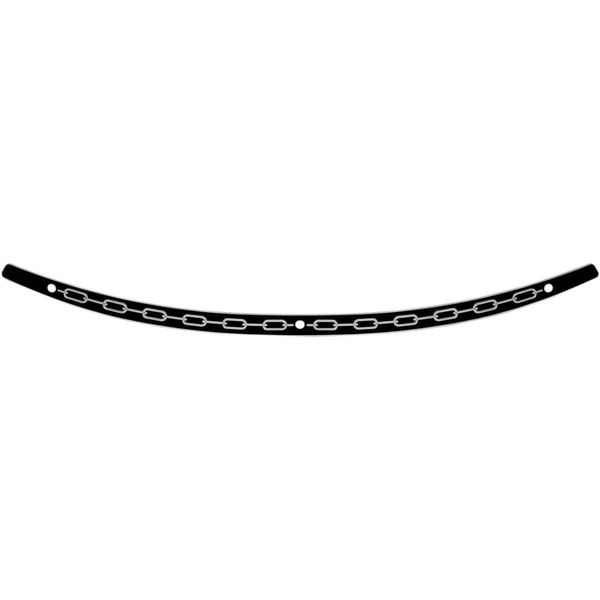 MEMPHIS SHADES 2350-0362 MEB0944 Stainless Steel Windshield Trim - Black - Chain - '96-'13 FLH