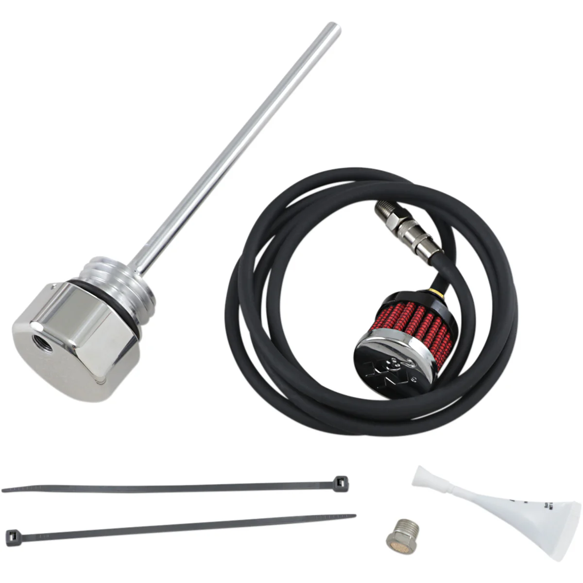FEULING OIL PUMP CORP. 0710-0259 3087 Vented Dipstick - Polished - M8 Touring/Trike