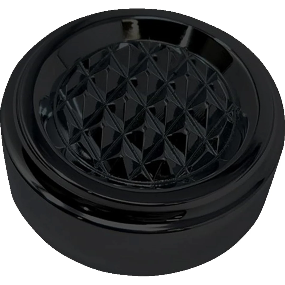 COVINGTONS 0710-0276 C3085-B Dipstick Cover - Diamondback - Black - Dyna/Touring/Trike