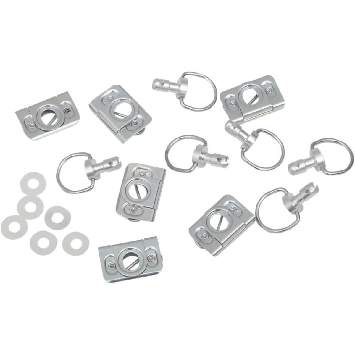 CYCLE PERFORMANCE PROD. 0521-0194 CPP/9030 Quik-Fasin'™ Kit D-Ring Kit - Silver Clips