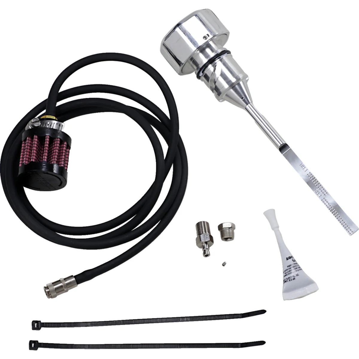 FEULING OIL PUMP CORP. 0710-0261 3085 Vented Dipstick - Polished - M8 Softail